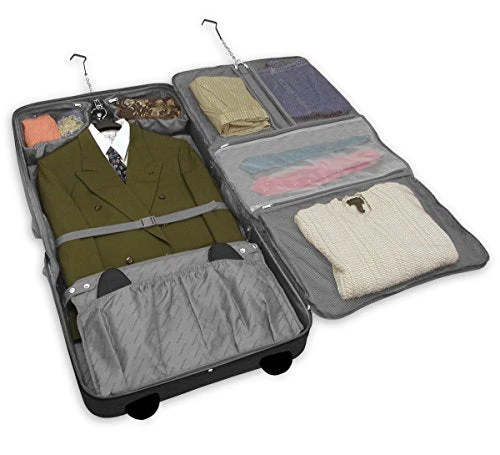 London Fog Buckingham 44" Wheeled Garment Bag, Black 5 London Fog Buckingham 44" Wheeled Garment Bag, Black - Image 3