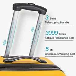 Merax Expandable Luggage Sets With TSA Locks, 3 Piece Lightweight Spinner Suitcase Set (Yellow) -Vera Bradley Shop 51MgwFLz6xL