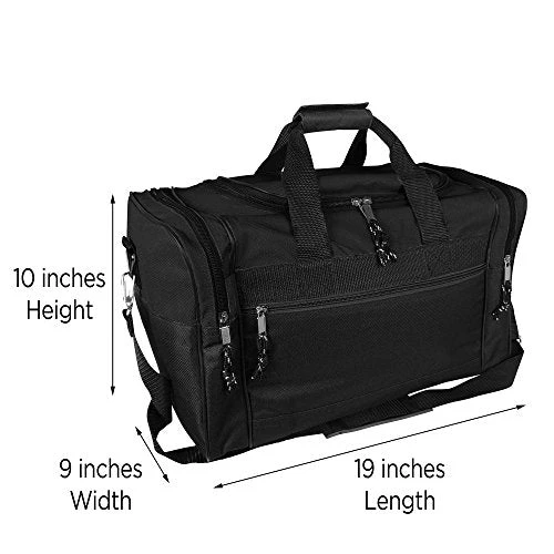 DALIX Blank Duffle Bag Duffel Bag In Black Gym Bag 6 DALIX Blank Duffle Bag Duffel Bag In Black Gym Bag - Image 4
