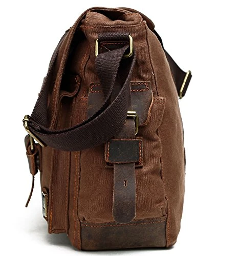 Berchirly Men Outdoor Travel Canvas Messenger Crossbody Bag For 14.7Inch Laptop 6 Berchirly Men Outdoor Travel Canvas Messenger Crossbody Bag For 14.7Inch Laptop - Image 4