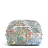 Vera Bradley Women's Recycled Cotton Medium Cosmetic Makeup Organizer Bag, Rain Forest Canopy, One Size -Vera Bradley Shop 51NRosSi5lL