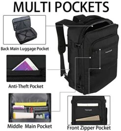 Travel Backpack, 40L Flight Approved Carry On Backpack For Men & Women, Vancropak Expandable Large Luggage Backpack Daypack Water Resistant Lightweight Business Weekender Bag, Black -Vera Bradley Shop 51OCiRUlEYL