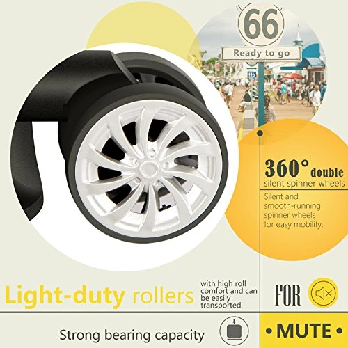 Coolife Luggage Expandable(only 28") Suitcase PC+ABS Spinner 20in 24in 28in Carry On (white Grid New, L(28in)) 8 Coolife Luggage Expandable(only 28") Suitcase PC+ABS Spinner 20in 24in 28in Carry On (white Grid New, L(28in)) - Image 6