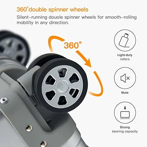 Bamboo Wolf 20-inch Aluminum-Magnesium Alloy Carry-on Hardside Suitcase Hard Shell Luggage, Built-In TSA Lock, Zipperless Fashion With Spinner Wheels For Travel / Business, Silver 8 Bamboo Wolf 20-inch Aluminum-Magnesium Alloy Carry-on Hardside Suitcase Hard Shell Luggage, Built-In TSA Lock, Zipperless Fashion With Spinner Wheels For Travel / Business, Silver - Image 6