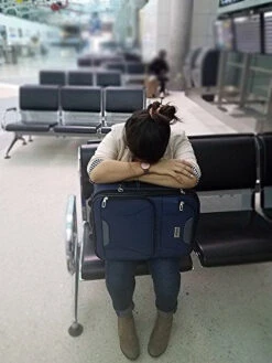 Boardinglbue Rolling Personal Item Under Seat Luggage 18" For American Frontier Spirit Southwest Airlines + Cover (Navy) 17 Boardinglbue Rolling Personal Item Under Seat Luggage 18" For American Frontier Spirit Southwest Airlines + Cover (Navy) -Vera Bradley Shop 51PIcEMjjlL