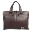 ABage Men's Genuine Leather Business Case Briefcase Portfolio Tote Handbag Coffee