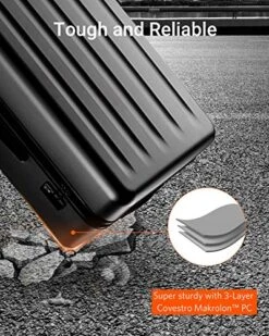 NINETYGO Carry On Luggage 22x14x9 With Spinner Wheels, 100% Polycarbonate Hardside Luggage, Carry On Suitcase With TSA Lock For Travel, Super Durability & Slim Simplistic Design (20-Inch Black) -Vera Bradley Shop 51Q4llEtHjL