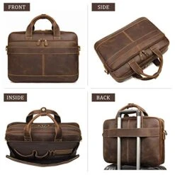 Augus Leather Messenger Bag For Men Vintage Travel Backpack 15.6 Inch Laptop Briefcase Shoulder Bags With YKK Metal Zipper 12 Augus Leather Messenger Bag For Men Vintage Travel Backpack 15.6 Inch Laptop Briefcase Shoulder Bags With YKK Metal Zipper -Vera Bradley Shop 51Q5VQXxRVL