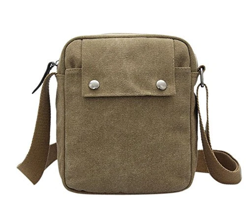 FakeFace Mens Retro Vintage Leisure Outdoor Canvas Messenger Crossbody Everyday Satchel Shoulder 4 FakeFace Mens Retro Vintage Leisure Outdoor Canvas Messenger Crossbody Everyday Satchel Shoulder - Image 2
