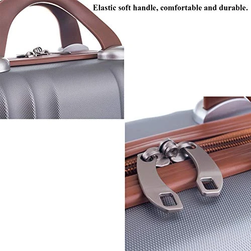 Exttlliy Mini Hard Shell Hard Travel Luggage Cosmetic Case, Small Portable Carrying Case Suitcase For Makeup (Rose Gold) 4 Exttlliy Mini Hard Shell Hard Travel Luggage Cosmetic Case, Small Portable Carrying Case Suitcase For Makeup (Rose Gold) - Image 2