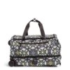 Vera Bradley Women's Recycled Lighten Up Reactive Foldable Rolling Duffle Luggage, Plaza Medallion, One Size -Vera Bradley Shop 51QAp5Ml1ZS