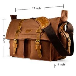 GEARONIC 14" 15" 17" Men's Messenger Bag Laptop Satchel Vintage Shoulder Military Crossbody … (17 10 GEARONIC 14" 15" 17" Men's Messenger Bag Laptop Satchel Vintage Shoulder Military Crossbody … (17 -Vera Bradley Shop 51QX2Ho46UL