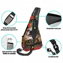 WONDERTIFY Bulldog Travel Hiking Chest Bag Daypack United States Semper Fidelis Crossbody Sling Backpack Casual Shoulder Rucksack Red 9.8X15.3X3.9In -Vera Bradley Shop 51RBBC9boZS