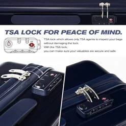 Coolife Luggage Suitcase Expandable (only 28”) ABS+PC Spinner Suitcase With TSA Lock Carry On 20 In 24in 28in -Vera Bradley Shop 51R piwU2dL