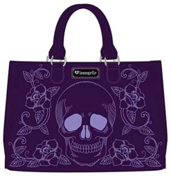 Loungefly Faux Leather Skull And Roses Handbag