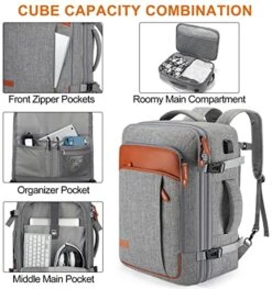 Carry On Backpack, Extra Large 40L Flight Approved Travel Backpack For Men & Women,Expandable Large Suitcase Backpacks With 4 Packing Cubes,Water Resistant Luggage Daypack Business Weekender Bag,Grey 12 Carry On Backpack, Extra Large 40L Flight Approved Travel Backpack For Men & Women,Expandable Large Suitcase Backpacks With 4 Packing Cubes,Water Resistant Luggage Daypack Business Weekender Bag,Grey -Vera Bradley Shop 51S1PG3pegL