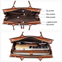 Bostanten Leather Briefcase Shoulder Laptop Business Vintage Slim Bags For Men & Women 13 Bostanten Leather Briefcase Shoulder Laptop Business Vintage Slim Bags For Men & Women -Vera Bradley Shop 51S6DTaoJML