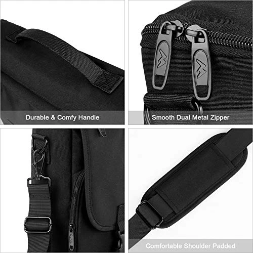 Messenger Bag For Men, Briefcases Lightweight Men's Laptop Bag 15.6 Inch Water Resistant Crossbody School Satchel Bags For Boys Computer Work Office Bag With Shoulder Strap, Black 7 Messenger Bag For Men, Briefcases Lightweight Men's Laptop Bag 15.6 Inch Water Resistant Crossbody School Satchel Bags For Boys Computer Work Office Bag With Shoulder Strap, Black - Image 5