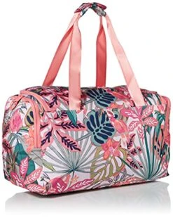 Vera Bradley Women's Recycled Lighten Up Reactive Small Gym Bag Travel, Rain Forest Canopy Coral, One Size -Vera Bradley Shop 51SQ6v E8TS