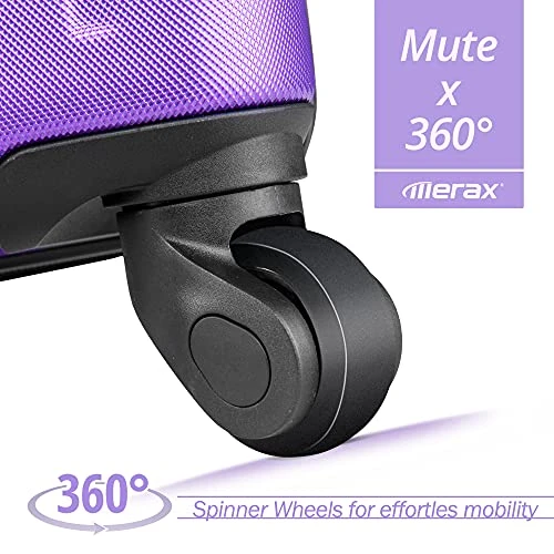 Merax Luggage Set Expandable 3 Piece Sets With TSA Lock, Lightweight Hardside Luggage With Spinner Wheels (Purple) 8 Merax Luggage Set Expandable 3 Piece Sets With TSA Lock, Lightweight Hardside Luggage With Spinner Wheels (Purple) - Image 6