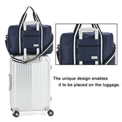 Arxus Travel Lightweight Waterproof Foldable Storage Carry Luggage Duffle Tote Bag (Navy Blue) -Vera Bradley Shop 51TA0XEFHyL