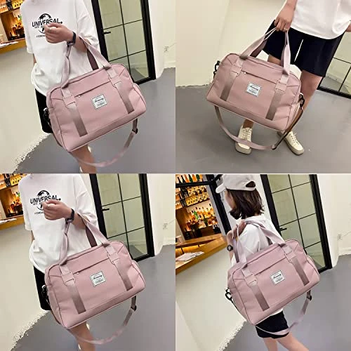 FOAN & MABLE Womens Travel Bags, Weekender Carry On For Women, Sports Gym Bag, Workout Duffel Bag, Overnight Shoulder Bag Fit 15.6 Inch Laptop Pink Large 9 FOAN & MABLE Womens Travel Bags, Weekender Carry On For Women, Sports Gym Bag, Workout Duffel Bag, Overnight Shoulder Bag Fit 15.6 Inch Laptop Pink Large - Image 7
