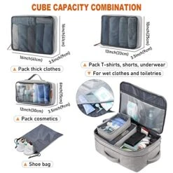 LOVEVOOK Carry On Backpack, 40L Travel Backpack For Women Men Airline Approved, Expandable Large Suitcase Backpacks With 4 Packing Cubes, Aer Travel Pack 3, Water Resistant Weekender Bag -Vera Bradley Shop 51TRuHhakFL