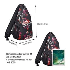 MOSISO Sling Backpack,Travel Hiking Daypack Cottonrose Crossbody Shoulder Bag, Black 12 MOSISO Sling Backpack,Travel Hiking Daypack Cottonrose Crossbody Shoulder Bag, Black -Vera Bradley Shop 51TUYpxQ8yL