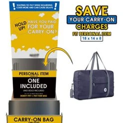 For Spirit Airlines Foldable Travel Duffel Bag Tote Carry On Luggage Sport Duffle Weekender Overnight For Women And Girls (3112 Dark Blue ( With Shoulder Strap)) 13 For Spirit Airlines Foldable Travel Duffel Bag Tote Carry On Luggage Sport Duffle Weekender Overnight For Women And Girls (3112 Dark Blue ( With Shoulder Strap)) -Vera Bradley Shop 51UDinc2HZL