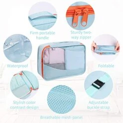 DIMJ 11 Set Packing Cubes, Travel Luggage Packing Organizers Lightweight Travel Cloth Storage Bag With Bra Underwear Cube Cosmetics Bag And Shoe Pouch -Vera Bradley Shop 51VDA lHG8L