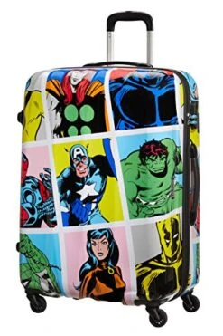 American Tourister Unisex_Adult Luggage Suitcase, Multicolored (Marvel Pop Art), L (75 Cm-88 L)