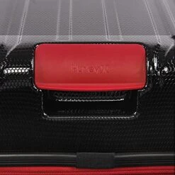 Hurley Swiper Hardside Spinner Carry On Luggage 21", Black/Red -Vera Bradley Shop 51V VSPlkYS