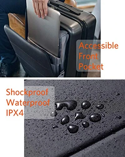 NINETYGO Carry On Luggage 22x14x9 With Spinner Wheels, Hardside Carry On Suitcase With Front Pocket Lock Cover, Super Convenient & Lightweight For Business Travel (20") 6 NINETYGO Carry On Luggage 22x14x9 With Spinner Wheels, Hardside Carry On Suitcase With Front Pocket Lock Cover, Super Convenient & Lightweight For Business Travel (20") - Image 4