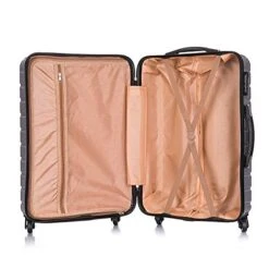 Apelila 5 Piece Luggage Sets,Travel Suitcase Spinner Hardshell Lightweight W/Free Suitcase Cover& Hanger (4PC Sliver W/Covers4+Hanger2+Backbag1) -Vera Bradley Shop 51WbqKlnWsL