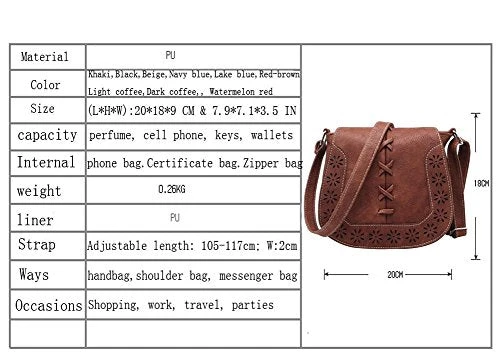 Bibitime Vintage Bohemian Hollow Flower Design Messenger Bag For Women Cross Body Bags For Travel 5 Bibitime Vintage Bohemian Hollow Flower Design Messenger Bag For Women Cross Body Bags For Travel - Image 3