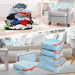 DIMJ 11 Set Packing Cubes, Travel Luggage Packing Organizers Lightweight Travel Cloth Storage Bag With Bra Underwear Cube Cosmetics Bag And Shoe Pouch -Vera Bradley Shop 51XlgO8RZGL