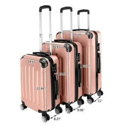Ochine 3 Piece Set Suitcase Spinner Luggage Sets ABS Trolley Case Lightweight Durable Suitcase Double Wheels Suitcase Carry-On Luggage Suitcases TSA Lock 20/24/28 Inch (Ship From USA) 13 Ochine 3 Piece Set Suitcase Spinner Luggage Sets ABS Trolley Case Lightweight Durable Suitcase Double Wheels Suitcase Carry-On Luggage Suitcases TSA Lock 20/24/28 Inch (Ship From USA) -Vera Bradley Shop 51XpjWFmYEL