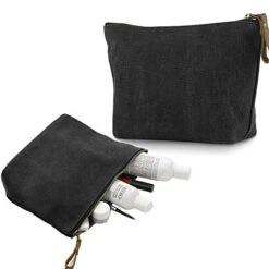 SMRITI Canvas Large Makeup Bag Pouch Purse Handbag Organizer With Zipper (7 Dark Grey(Small+Large)) 10 SMRITI Canvas Large Makeup Bag Pouch Purse Handbag Organizer With Zipper (7 Dark Grey(Small+Large)) -Vera Bradley Shop 51Y1G55lTCL