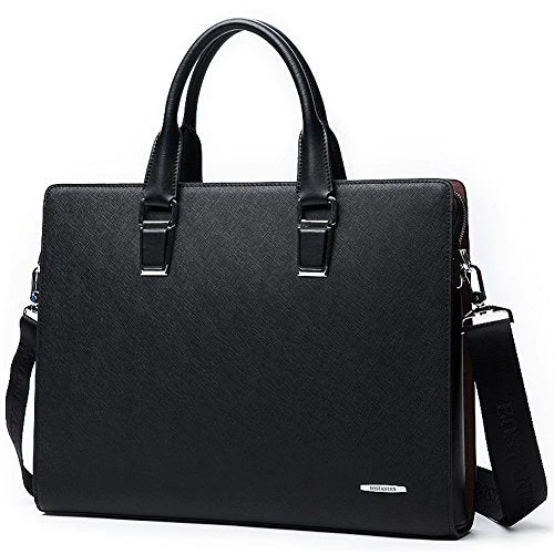 Bostanten Formal Leather Briefcase Shoulder Laptop Business Bag For Men Black 3 Bostanten Formal Leather Briefcase Shoulder Laptop Business Bag For Men Black