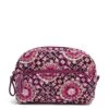 Vera Bradley Women's Cotton Mini Cosmetic Makeup Organizer Bag, Raspberry Medallion, One Size -Vera Bradley Shop 51YpmhRpgbL