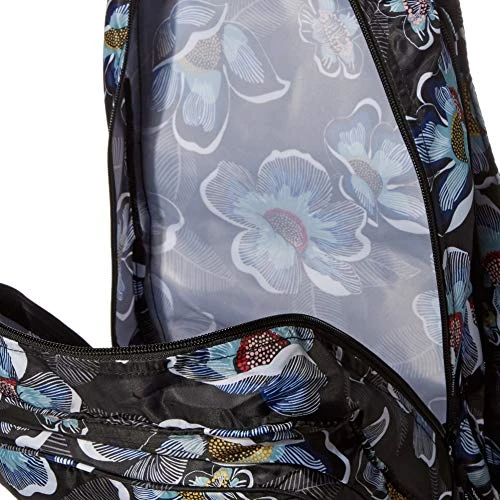 Vera Bradley Packable Backpack, Blooms Shower Black 5 Vera Bradley Packable Backpack, Blooms Shower Black - Image 3
