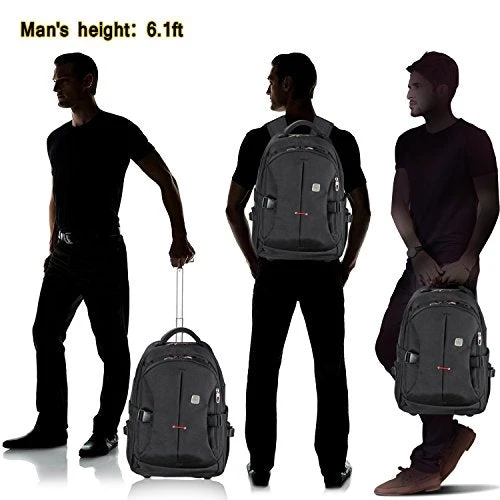 19” Rolling Carry-On Luggage Travel Duffel Bag For Men,Tsa Checkpoint Friendly Wheeled Backpack, 9 19” Rolling Carry-On Luggage Travel Duffel Bag For Men,Tsa Checkpoint Friendly Wheeled Backpack, - Image 7