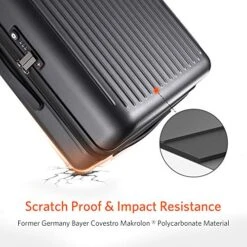 NINETYGO Carry On Luggage With Spinner Wheels, 22x14x9 Luggage, 100% PC Lightweight Hardside Suitcase With TSA Lock (20-inch Black) -Vera Bradley Shop 51ZSifJNnKL