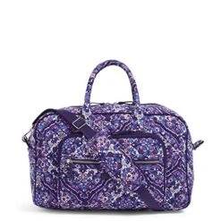 Vera Bradley Cotton Compact Weekender Travel Bag, Regal Rosette