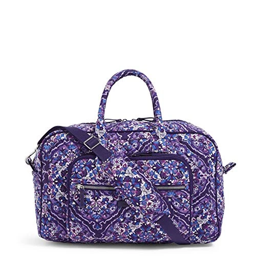 Vera Bradley Cotton Compact Weekender Travel Bag, Regal Rosette 3 Vera Bradley Cotton Compact Weekender Travel Bag, Regal Rosette