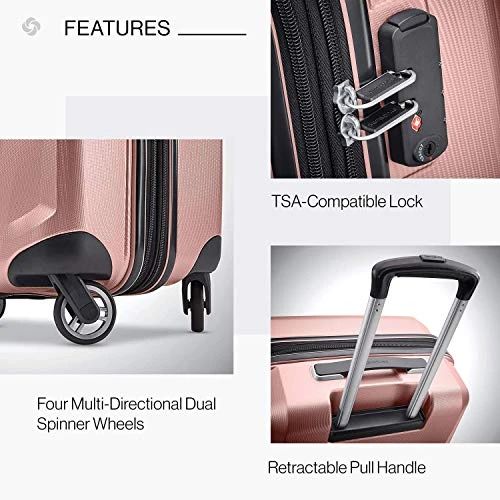 Samsonite Winfield 3 DLX Hardside Expandable Luggage With Spinners, Rose, Checked-Large 28-Inch 7 Samsonite Winfield 3 DLX Hardside Expandable Luggage With Spinners, Rose, Checked-Large 28-Inch - Image 5