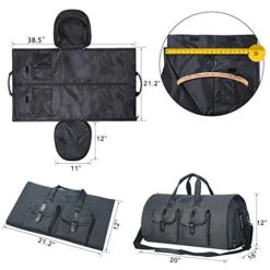 Carry-on Garment Bag Large Duffel Bag Suit Travel Bag Weekend Bag Flight Bag With Shoe Pouch For Men Women (Black) -Vera Bradley Shop 51Zasdapr3L