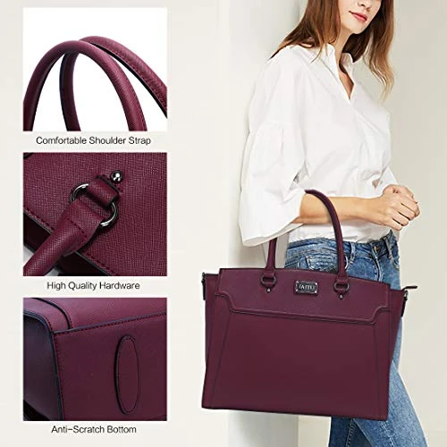 IAITU Laptop Tote Bag For Women, 15-15.6 Inches Spacious Tablet Handbag Shoulder Bag For Laptop 8 IAITU Laptop Tote Bag For Women, 15-15.6 Inches Spacious Tablet Handbag Shoulder Bag For Laptop - Image 6