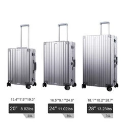 TRAVELKING All Aluminum Luggage Hard Shell Suitcase With Wheels Carry On Spinner Suitcase (Silver 20 Inch) 11 TRAVELKING All Aluminum Luggage Hard Shell Suitcase With Wheels Carry On Spinner Suitcase (Silver 20 Inch) -Vera Bradley Shop 51ZsG4ycPyL 5809f848 2410 424a 93c7 d6faf473732b