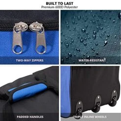 Jetstream Foldable 145L Duffle Bag With Triple Inline Wheels - Large Collapsible Duffel For Camping & Travel -Vera Bradley Shop 51 566HwZmL